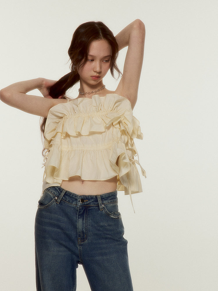 THREE-DIMENSIONAL RUFFLED CAMISOLE