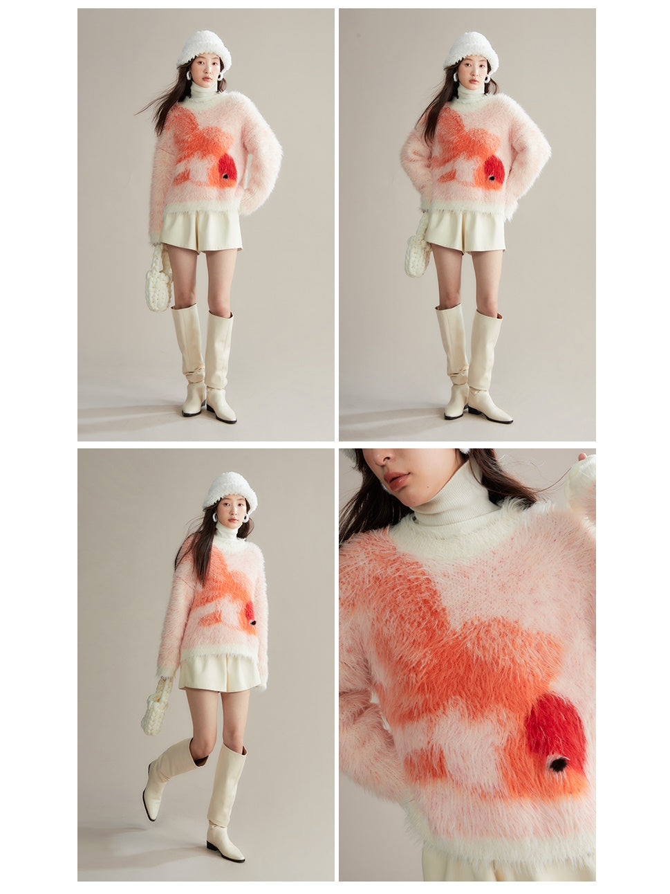 Goldfish Imitation Fur Loose Sweater