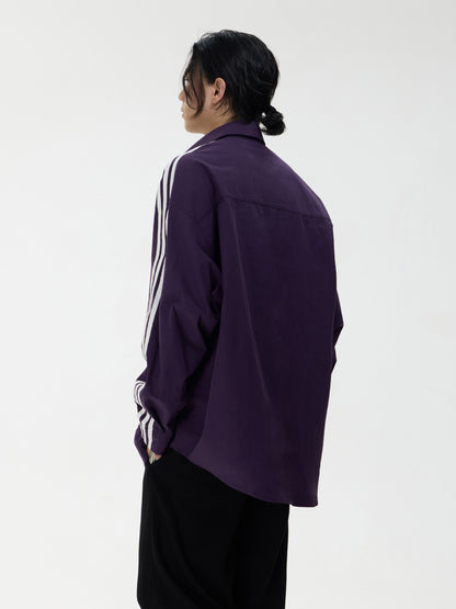 OverSize Side Line Long-sleeved Shirt