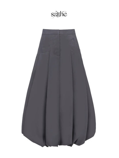 High-waisted Pleated Bud Skirt