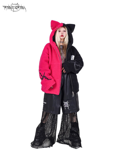 Cat Ear Hooded Bicolor BoA Jacket