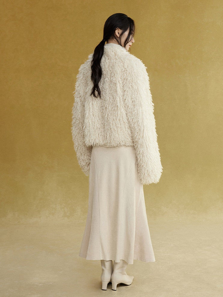 Short Eco-friendly Fur Fluffy Coat