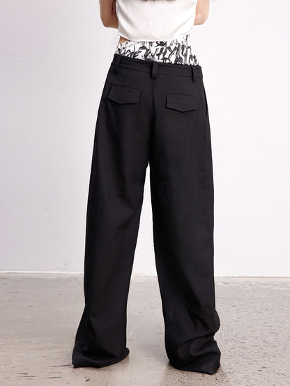 Nichi Straight Paint High-Waist Pants