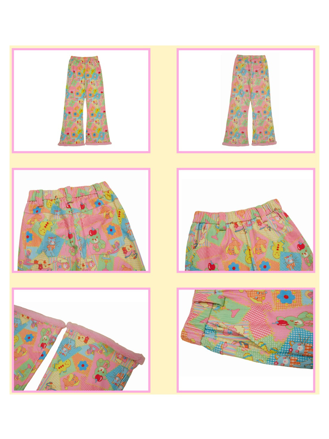 Cartoon Print Corduroy Casual Pants