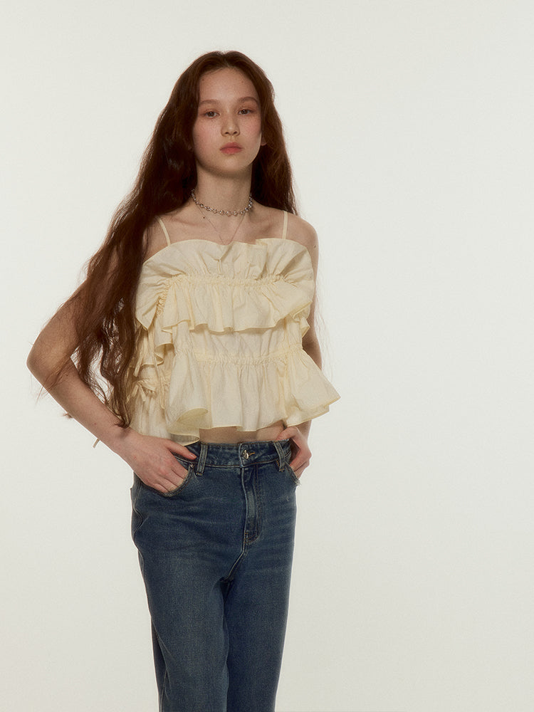 Three-dimensional Ruffled Camisole