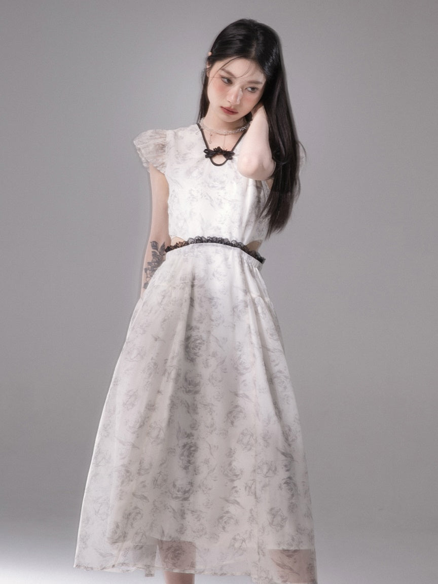 Chinese Style Ink Printing Dress