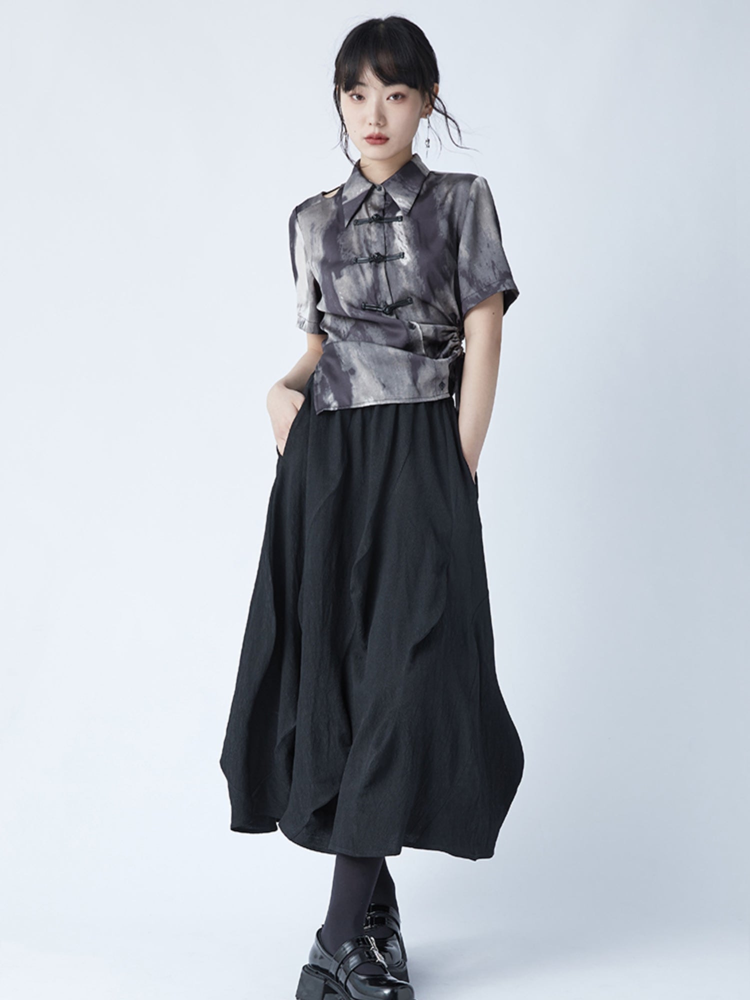 Irregular Wave A-line Skirt