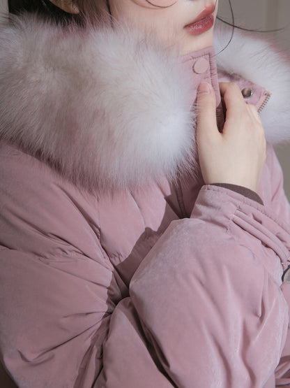 Fur Collar Long Down Jacket