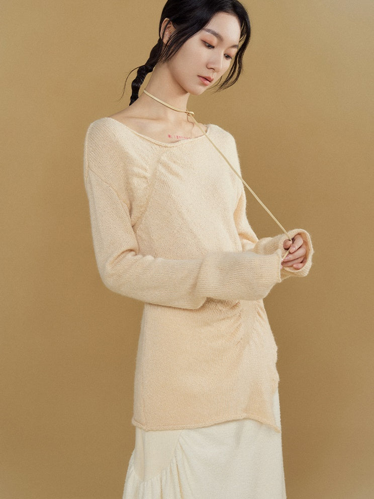 Jacquard Boat Neck -Pullover