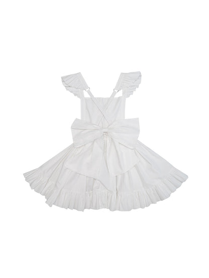 Maid Bow Rumpled Apron Skirt