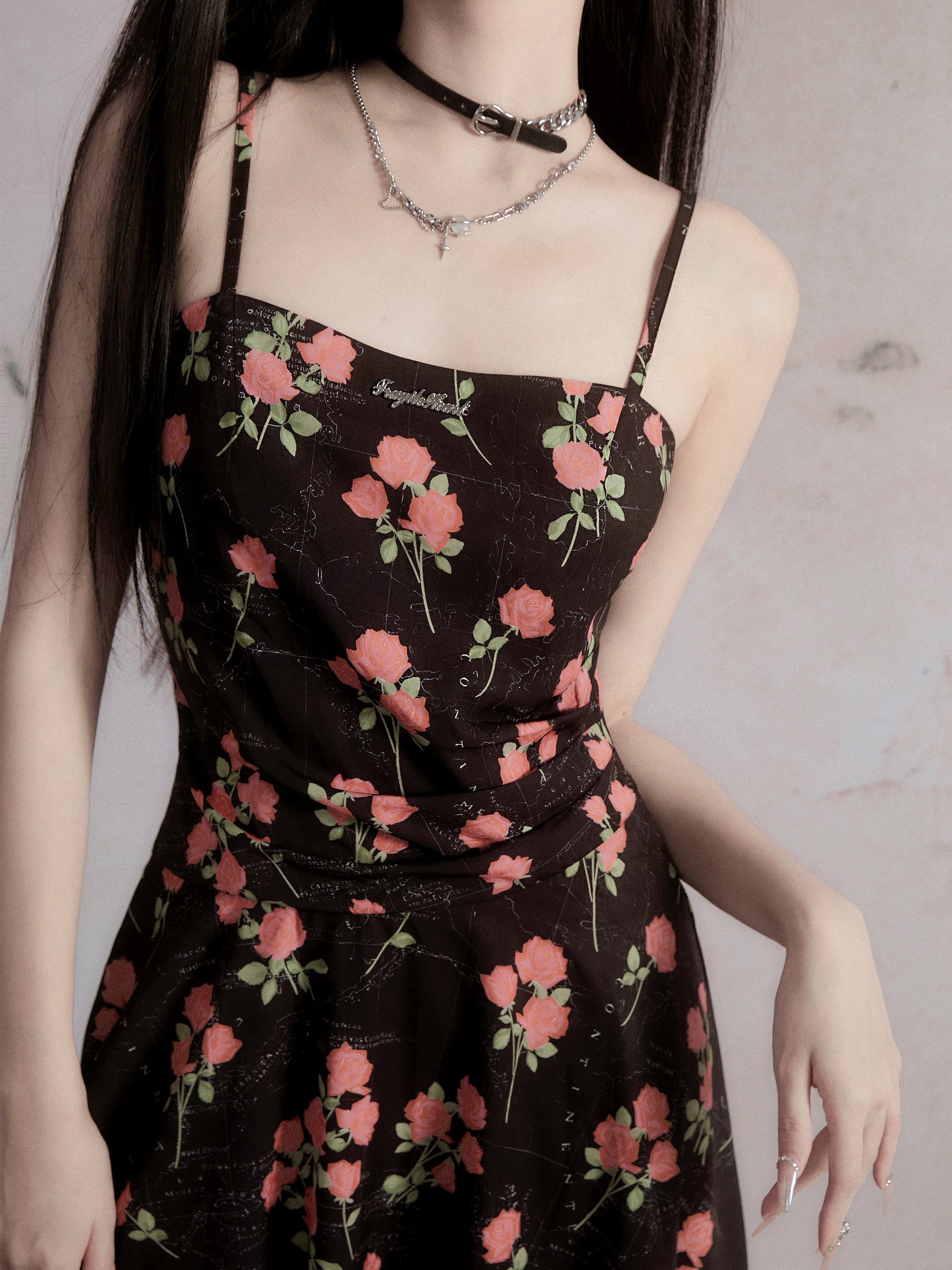 Rose Romantic Sling Dress