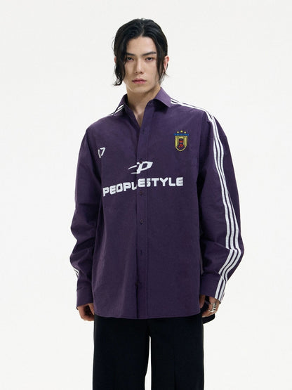 OverSize Side Line Long-sleeved Shirt