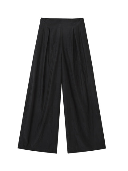 Straight Split Wide-leg Pants