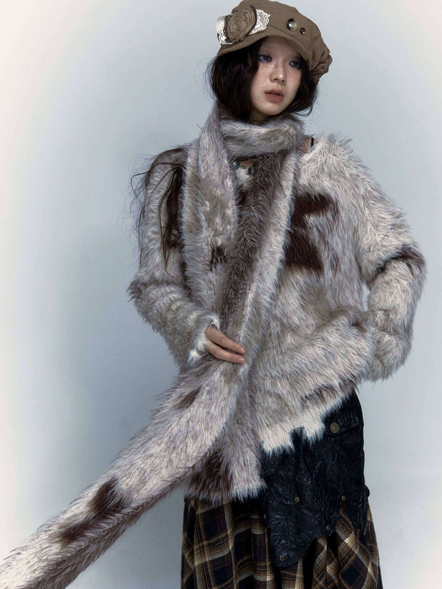 Jacquard Imitation Fur Muffler