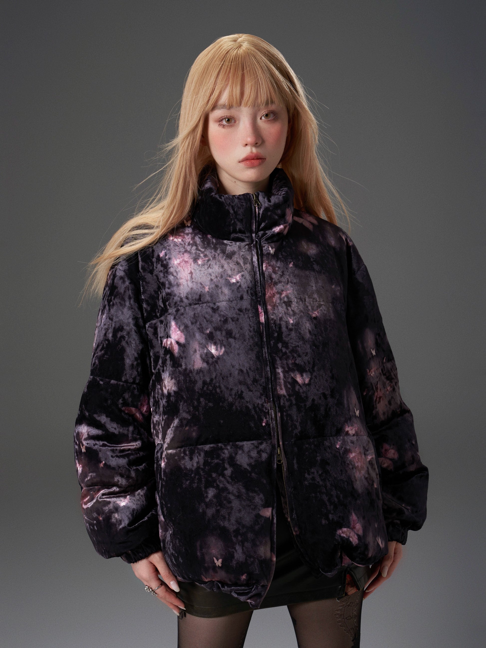 Schmetterlingsjacke aus Samt -Velvet Butterfly Down