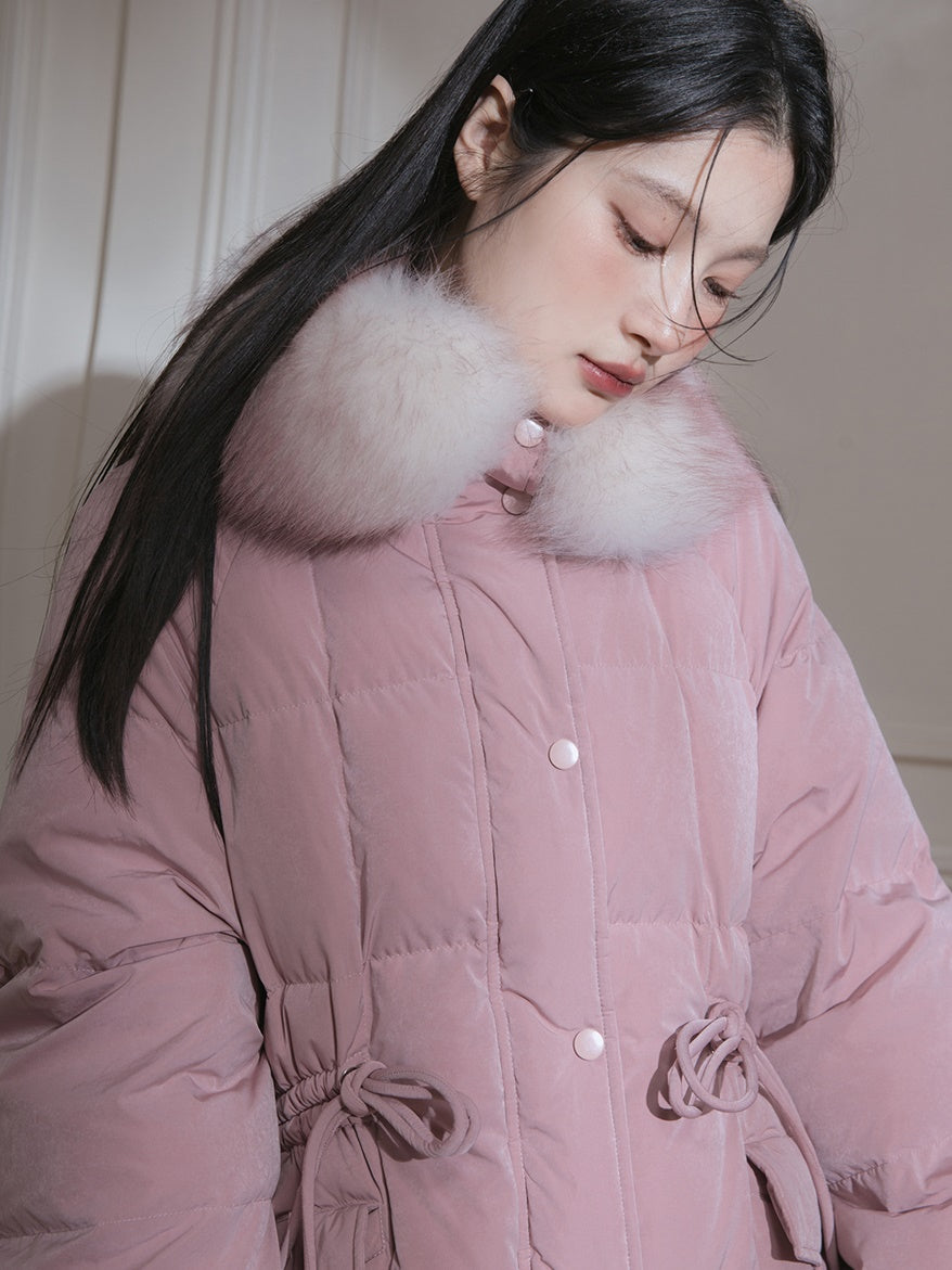 Fur Collar Long Down Jacket