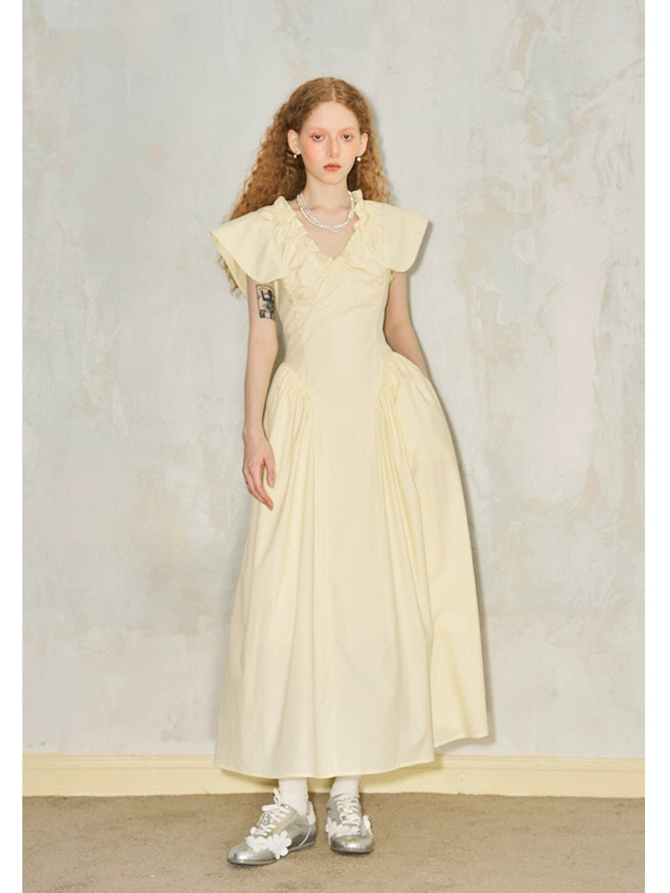 Wrinkled Taffeta Gown