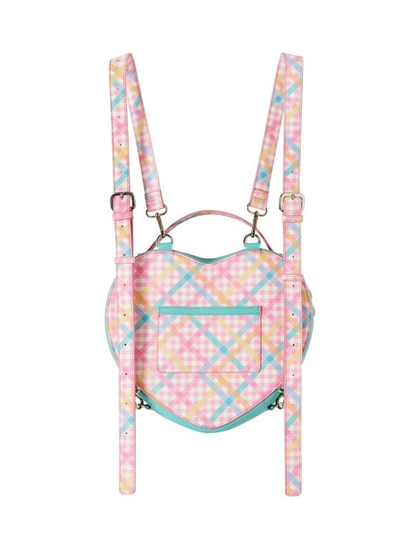 Liebe Lace Illustration PU -Rucksack