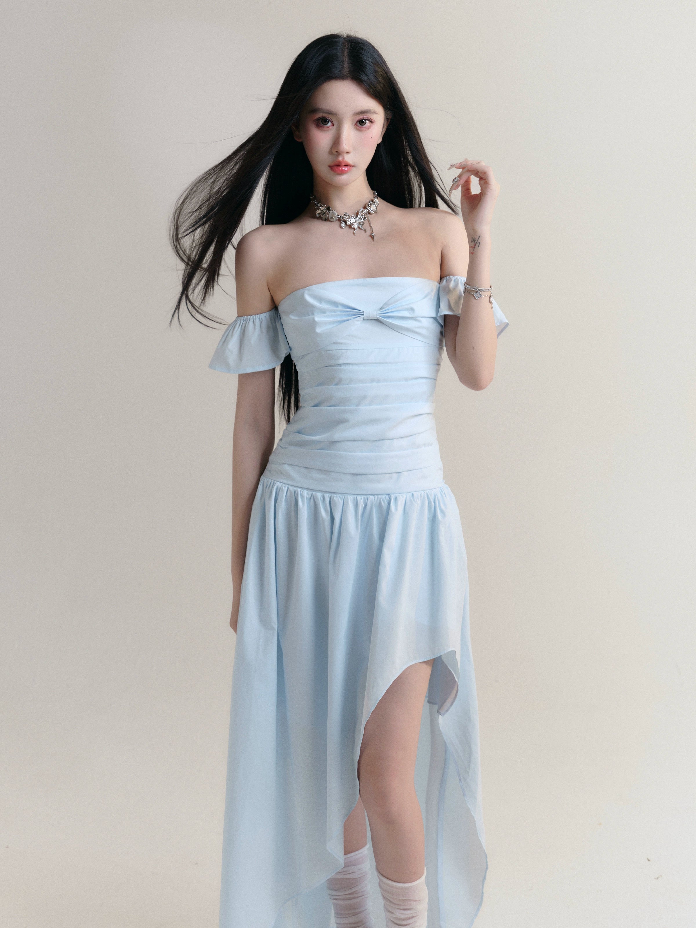 Bare-top Design Fishtail Princess Long Dress