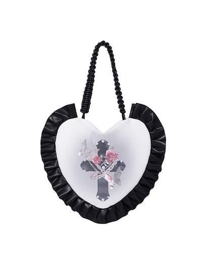 Frill Stitch Heart Armpit Bag