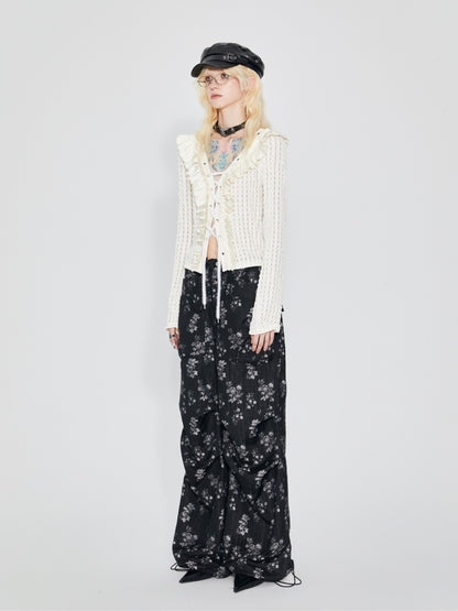 Flower Retro Loose Casual Pants