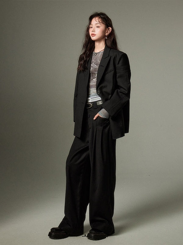 Double Waist Wide Leg Pants