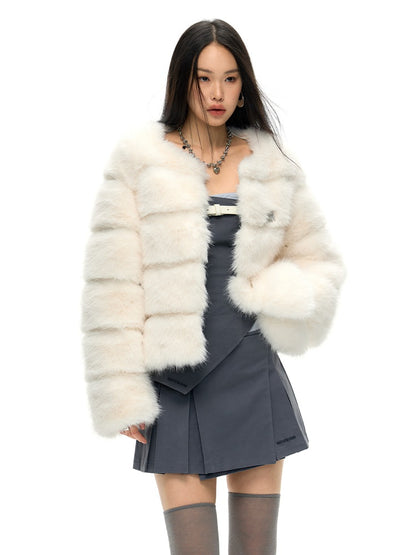 Elegance Quilted Eco-friendly Fur Coat