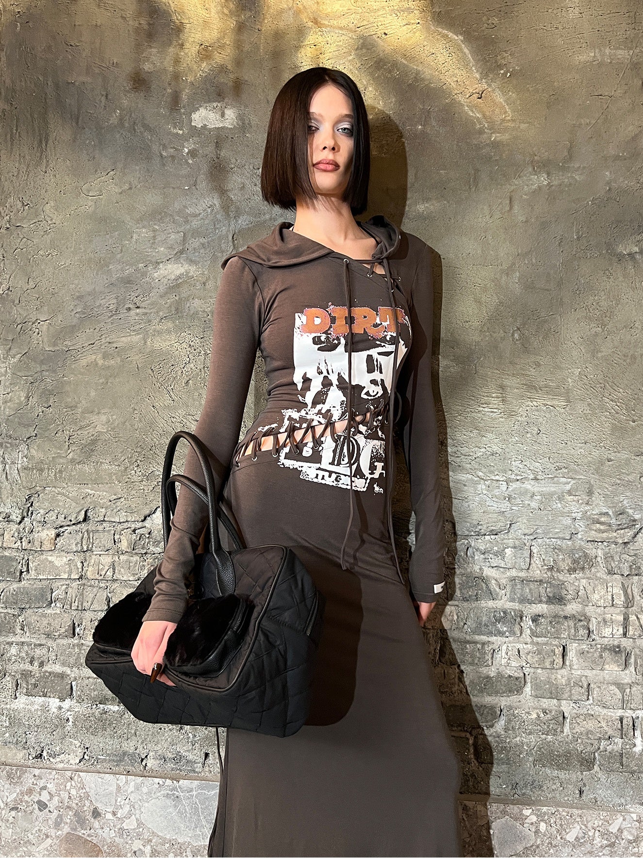 Detachable Slim Hooded Sweat Dress