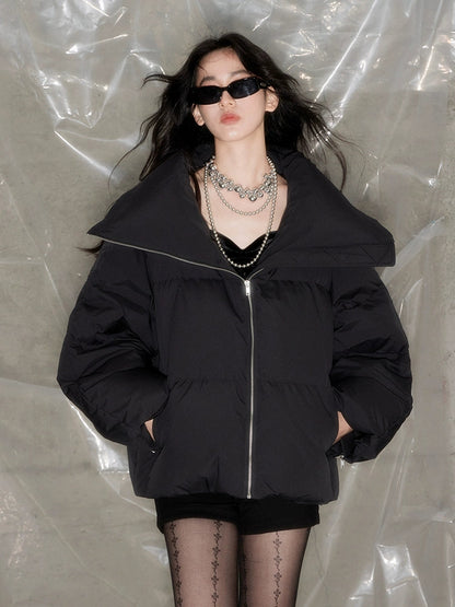 High Neck Collar Short Down Jacket