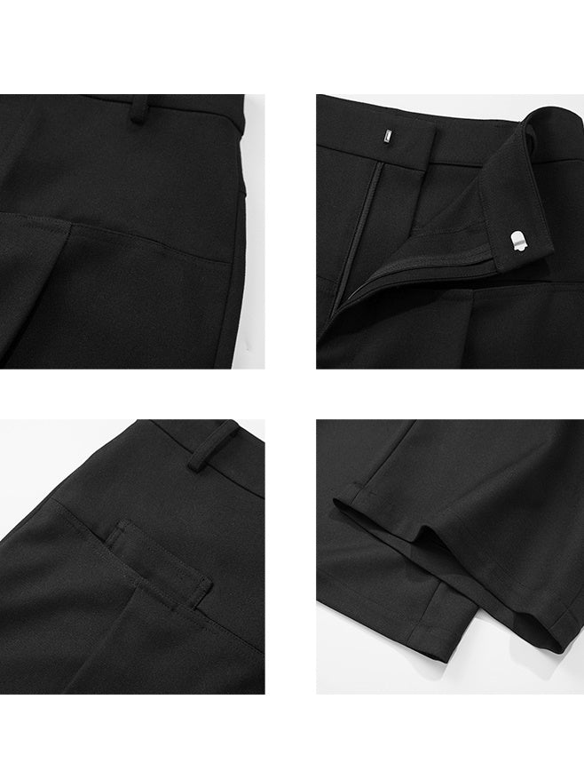 High Waist Front Pocket Drape Pants