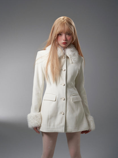 Fur Stitch X-Silhouette Coat