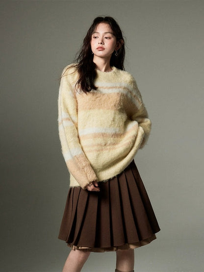 Border Soft And Waxy Loose Sweater