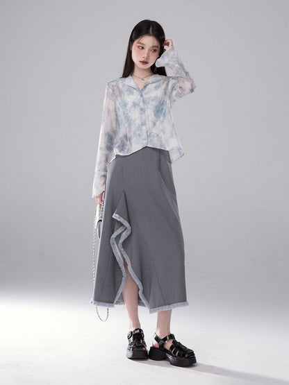 Fog and Cloud Design Skirt