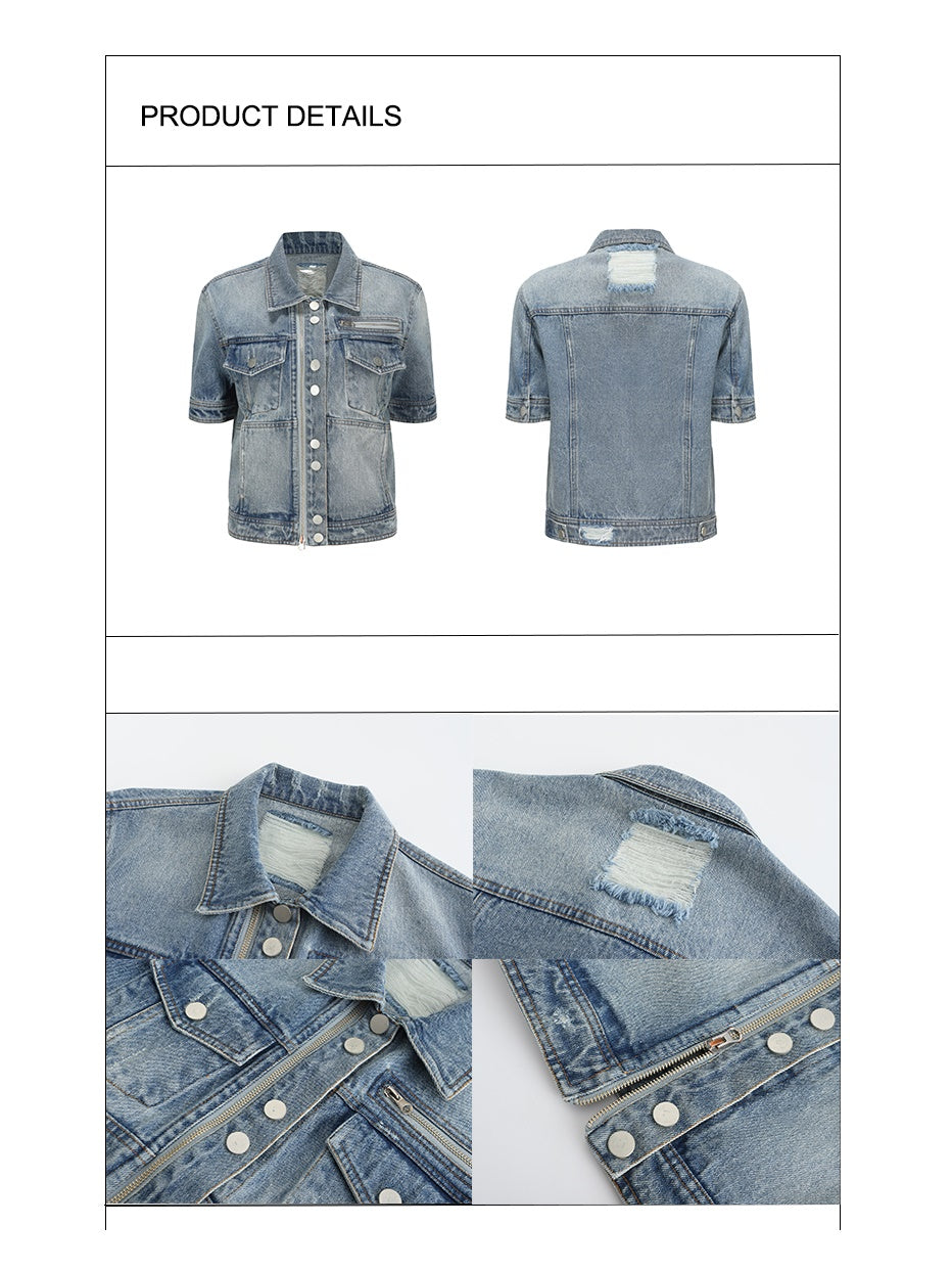 Denim Short-sleeved Jacket