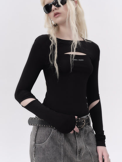 Hollow Long SleeveT-Shirt