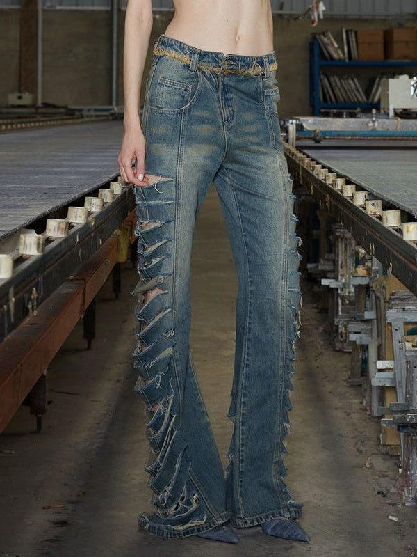 Denim riss die Hose