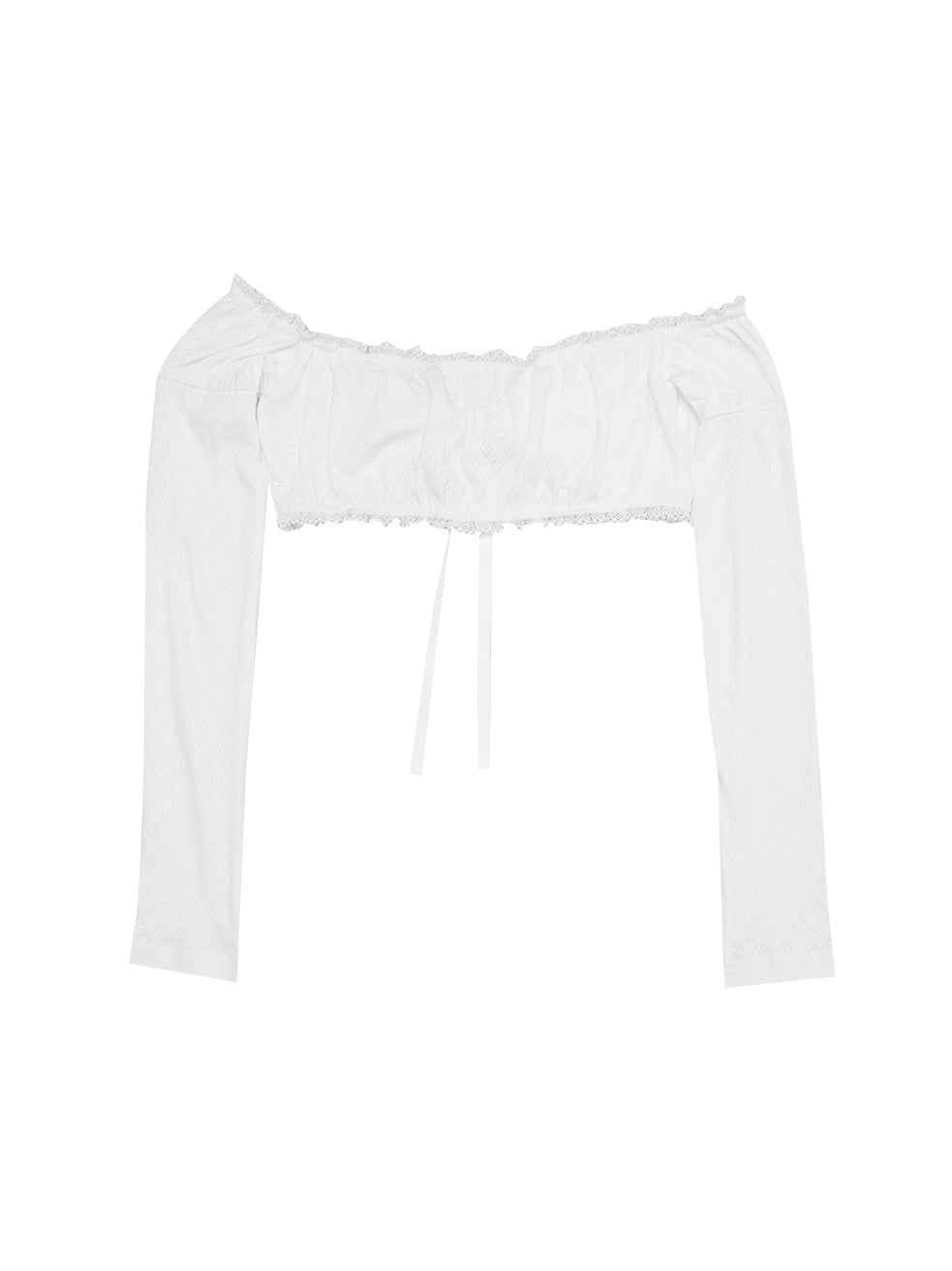 Hohler Bolero mit langemärmelnden Spitzenspitzen Sonnencreme