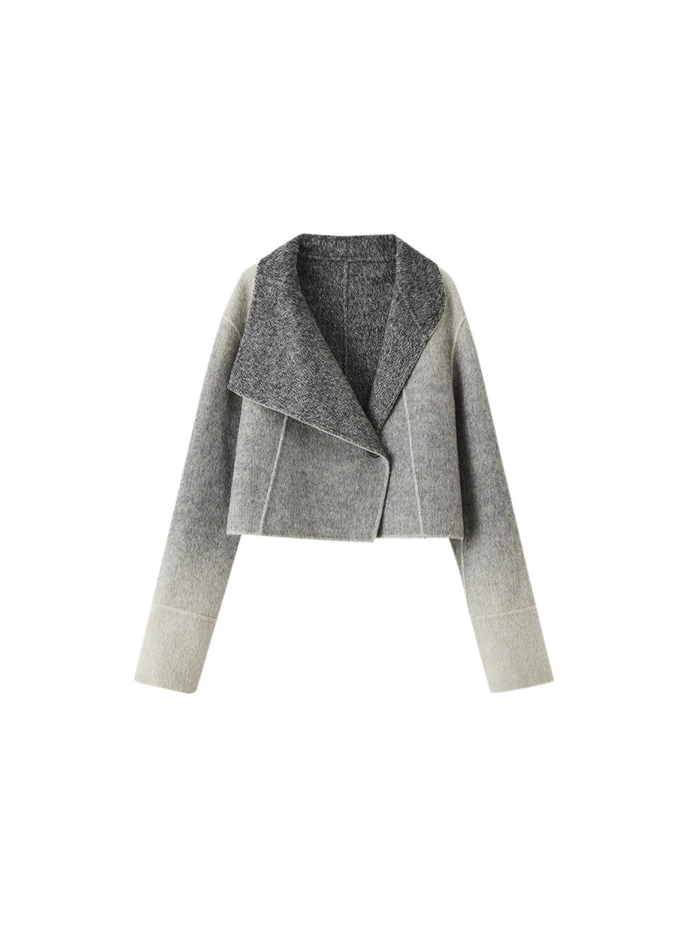 Asymmetric Swing Collar Gradient Short Jacket