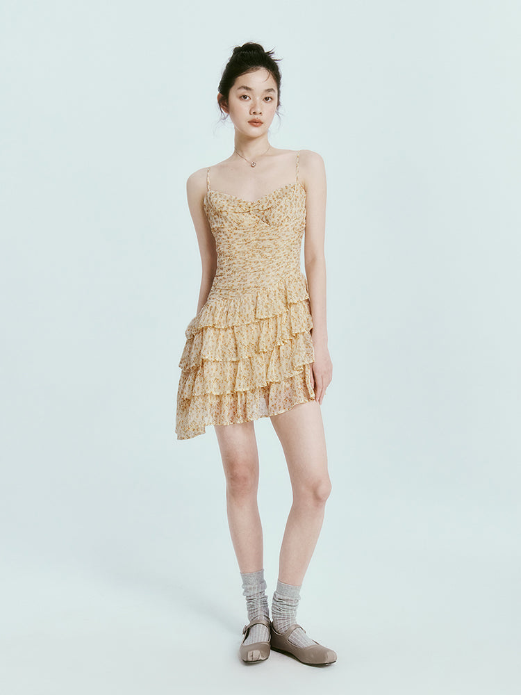 Daisy Flower Cake Slip Dress