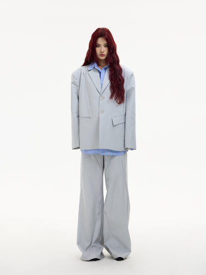 Hollow Design Niche Silhouette Jacket &amp; Hollow Wide Leg Pants