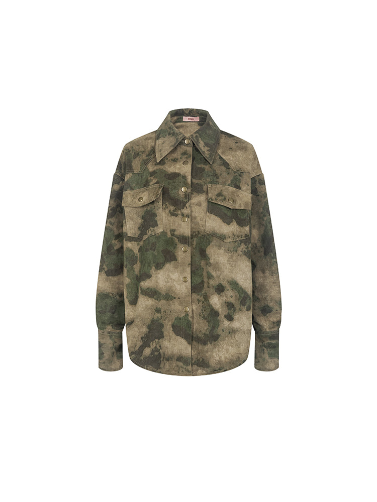 Camouflage Nichi Oversize Casual Shirt