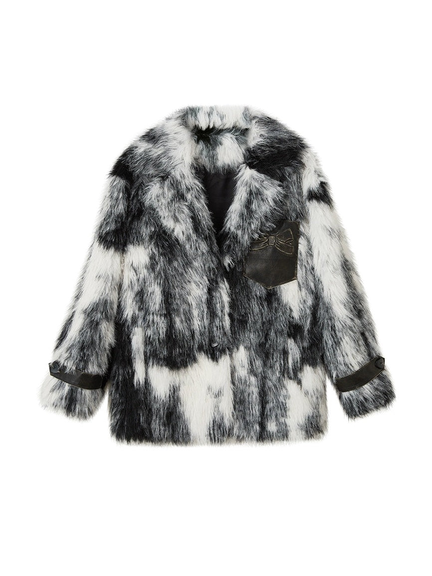 Animal Print Eco-friendly Fur Jacket