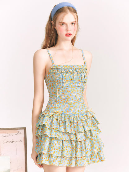 Floral Suspender Cake Dress