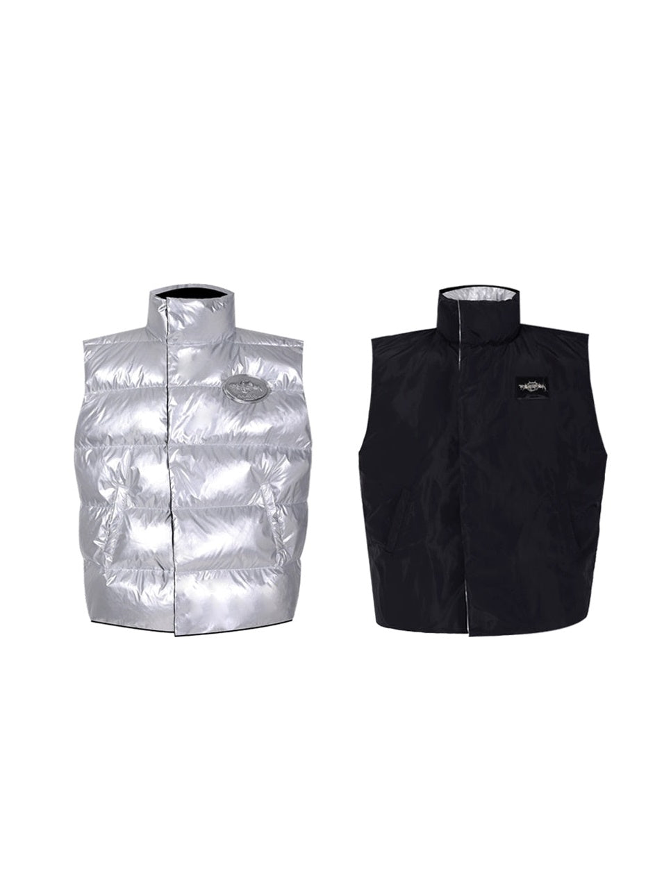 Reversible High-Neck Padded Vest