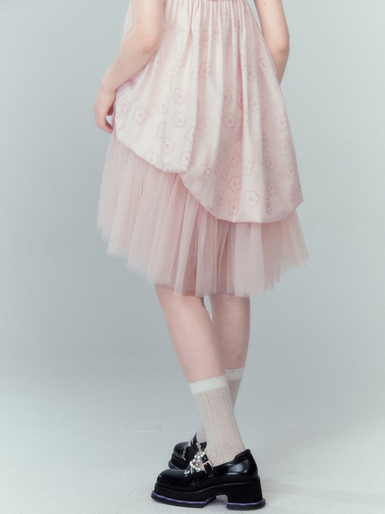 Flower Bud Slip Tutu One-piece