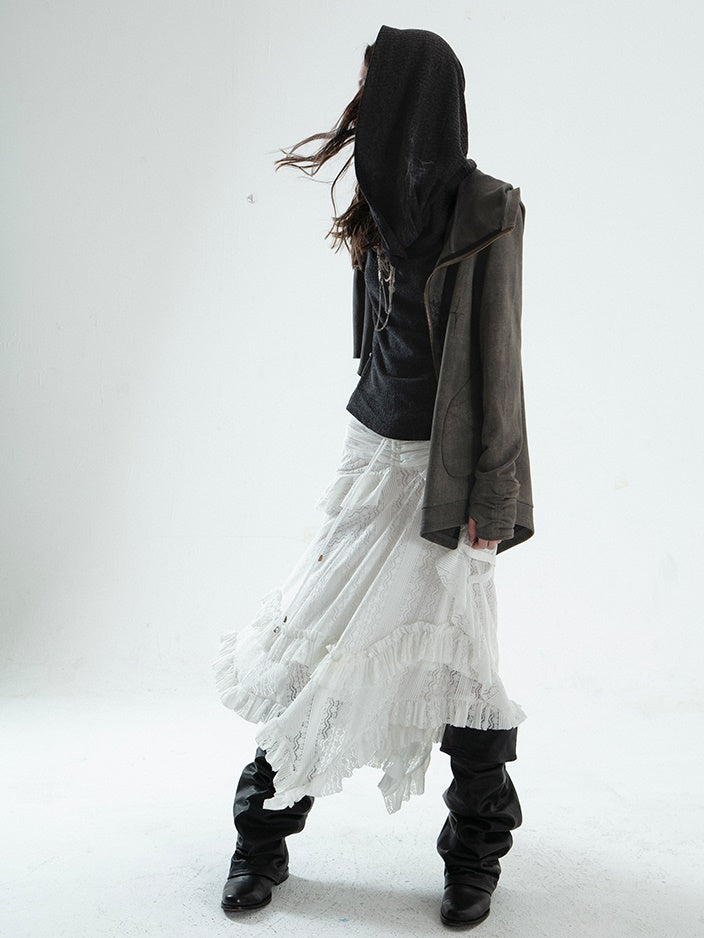 Punk Style Irregular Ruffled Low-waisted Fairy Skirt