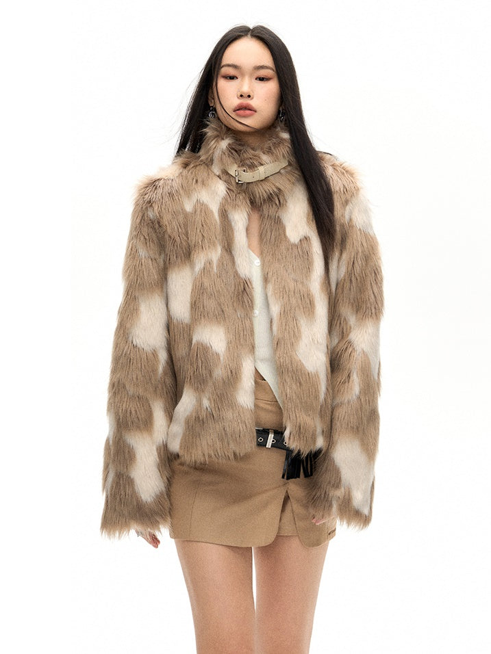 Eco Friendly Marble Fur Coat