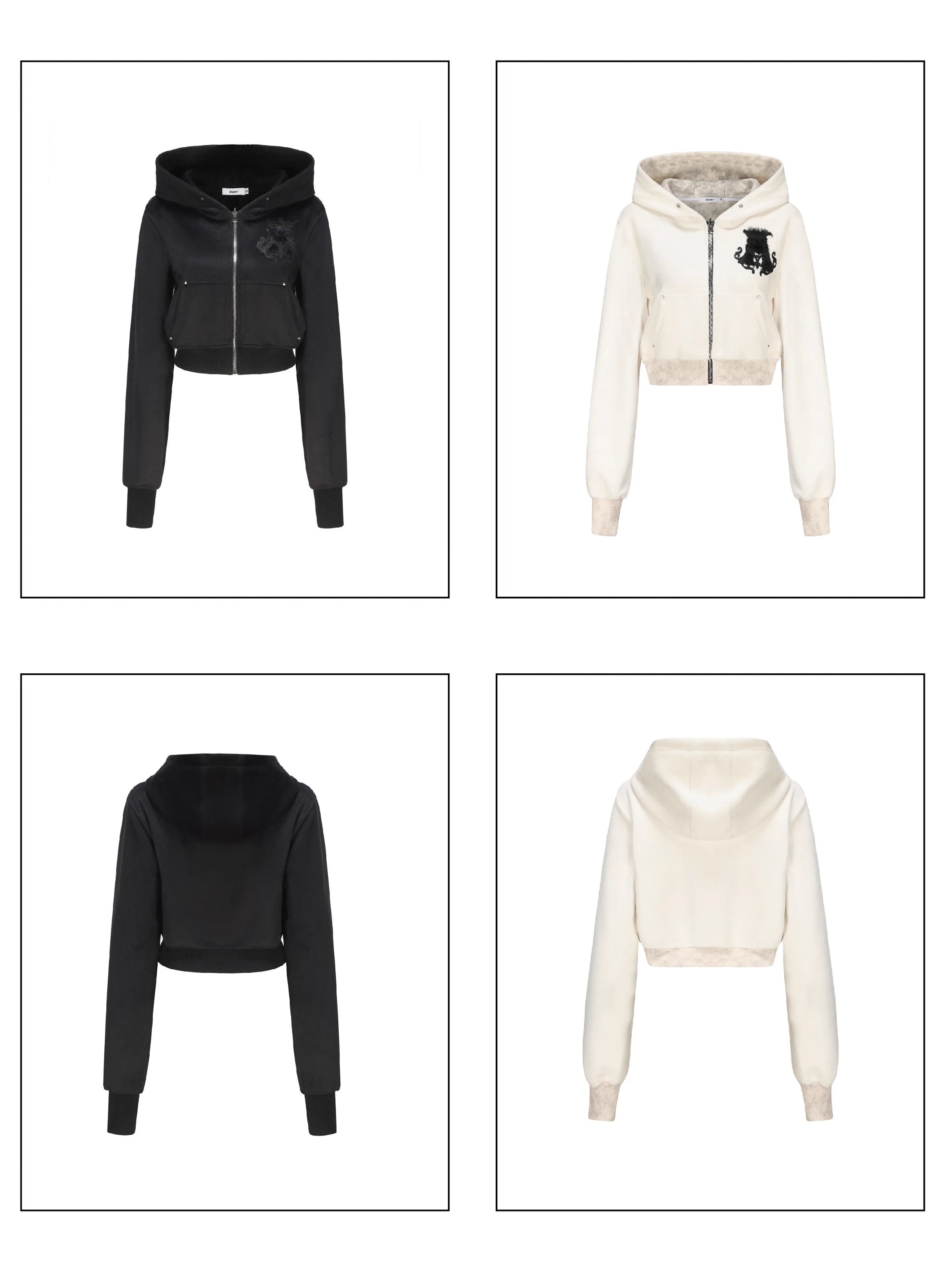 Reversible ZIP-Up Short Hooded Sweat