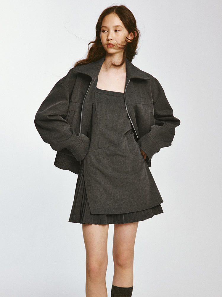 Wide Silhouette Swing Top Jacket