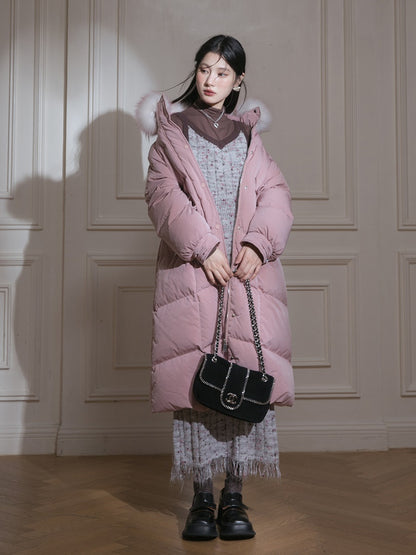 Fur Collar Long Down Jacket